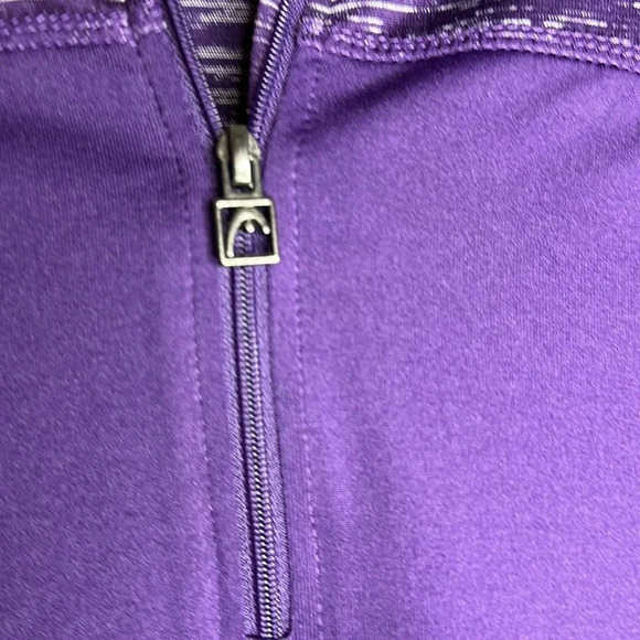 Head | women’s Tennis Pickle ball Athletic 1/4 zip pullover | purple | XS | NWT - Picture 6 of 7